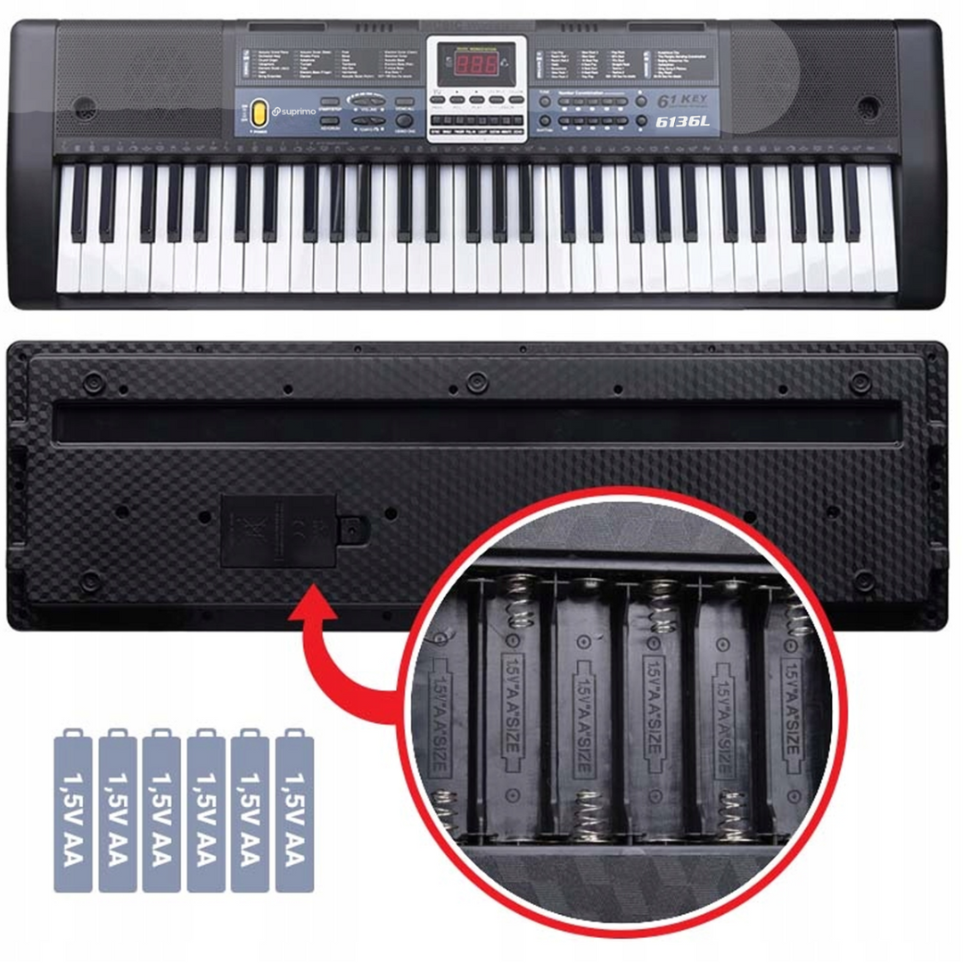 SUPRIMO 6136L keyboard med mikrofon