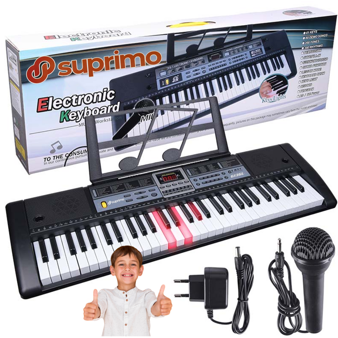 SUPRIMO 6136L keyboard med mikrofon