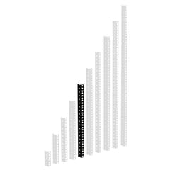 Adam Hall 61535 B Kraftig Rack Skinne (Sort)