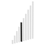 Adam Hall 61535 B Kraftig Rack Skinne (Sort)