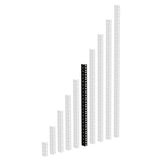 Adam Hall 61535 B Kraftig Rack Skinne (Sort)