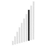 Adam Hall 61535 B Kraftig Rack Skinne (Sort)