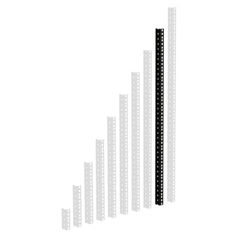 Adam Hall 61535 B Kraftig Rack Skinne (Sort)