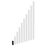 Adam Hall 61535 B Kraftig Rack Skinne (Sort)