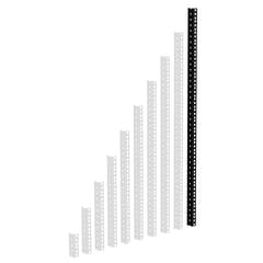 Adam Hall 61535 B Kraftig Rack Skinne (Sort)