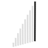 Adam Hall 61535 B Kraftig Rack Skinne (Sort)