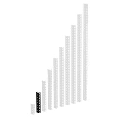 Adam Hall 61535 B Kraftig Rack Skinne (Sort)