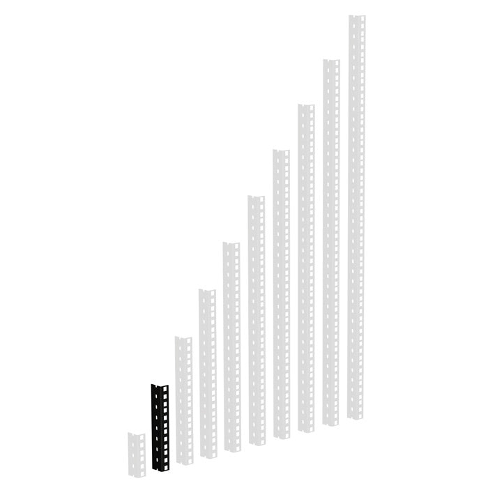 Adam Hall 61535 B Kraftig Rack Skinne (Sort)