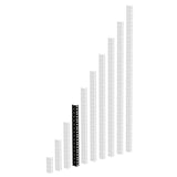 Adam Hall 61535 B Kraftig Rack Skinne (Sort)
