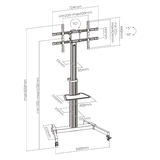 SAMPLEVARE - TV Stativ med hjul
