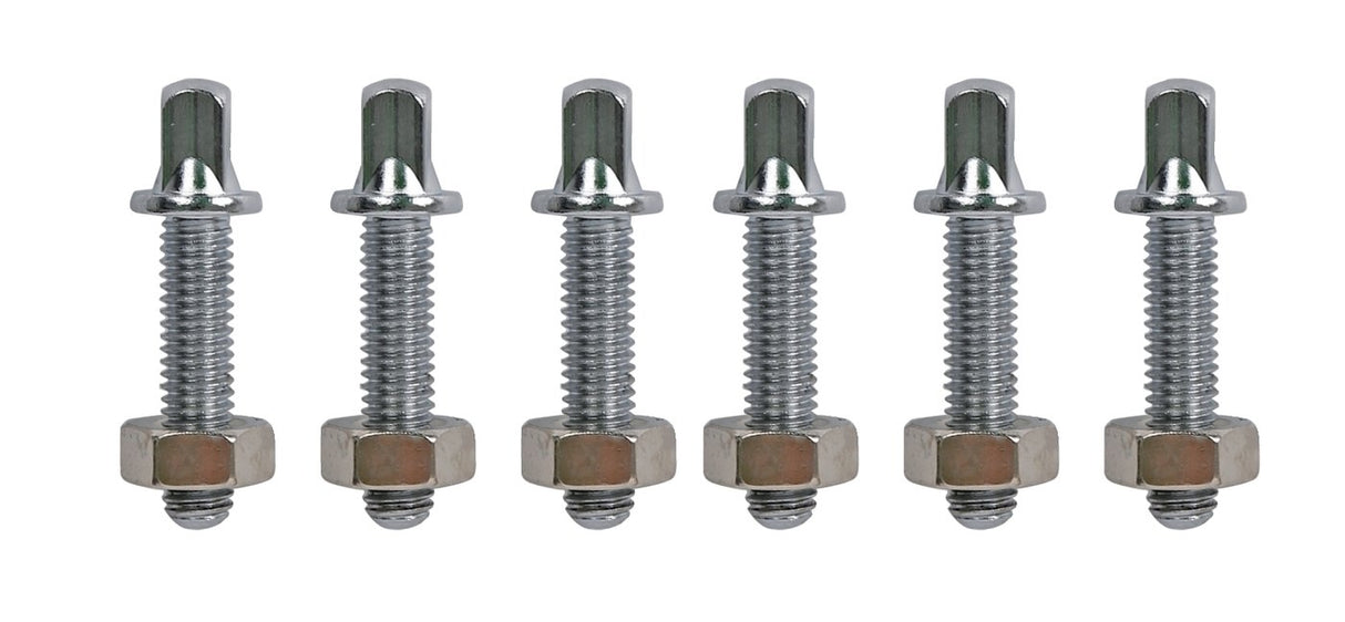 Latin Percussion Tension rods Compact Congas & Bongos - LP825 LP826 LP828 - Chrome , 6 pieces (LP825T)