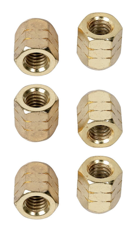 LP952B Super Nuts 5/16" møtrikker, guld, 6 stk.