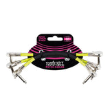 Ernie Ball EB-6059 Patch Cable Flat Connectors 15 cm, 3-pack