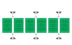 Natminton - komplet pakke for 5 baner