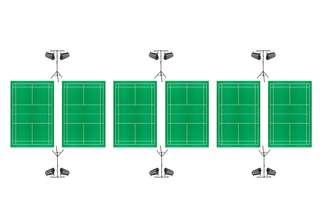 Natminton - komplet pakke for 5 baner