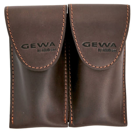 GEWA Crazy Horse Bugle Double til 2 valdhornmundstykker, brun
