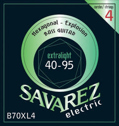 Savarez E-Bass Strings Hexagonal Explosion - 4-str. Ex-Light (B70XL4)