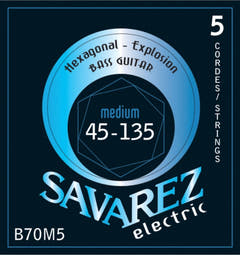 Savarez E-Bass Strings Hexagonal Explosion - 5-str. Medium-Light (B70M5)