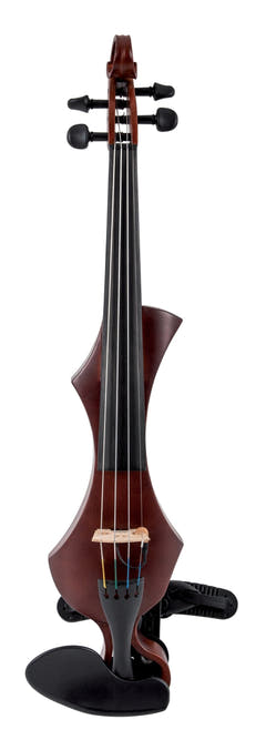 GEWA Novita 3.0 el-violin, 4 strenge, rødbrun, Wittner-skulderstøtte