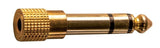 GEWA adapter 6,3 mm stereo-jack hun til han, guld