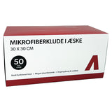 Mikrofiberklude i kasse, 30x30cm, 180gsm, 50 stk.