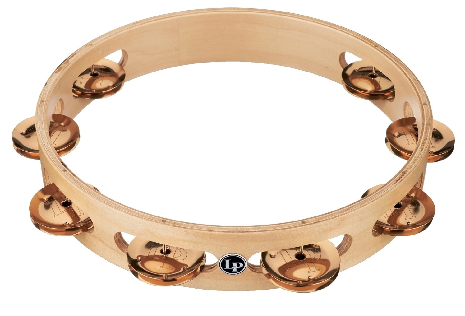 Latin Percussion Tambourine Pro 10 in Single Row Tambourin - Bronze (LP380A-BZ)