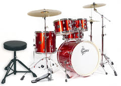 Gretsch Energy trommesæt 20", Red, med Paiste 101 (3 bækkener)