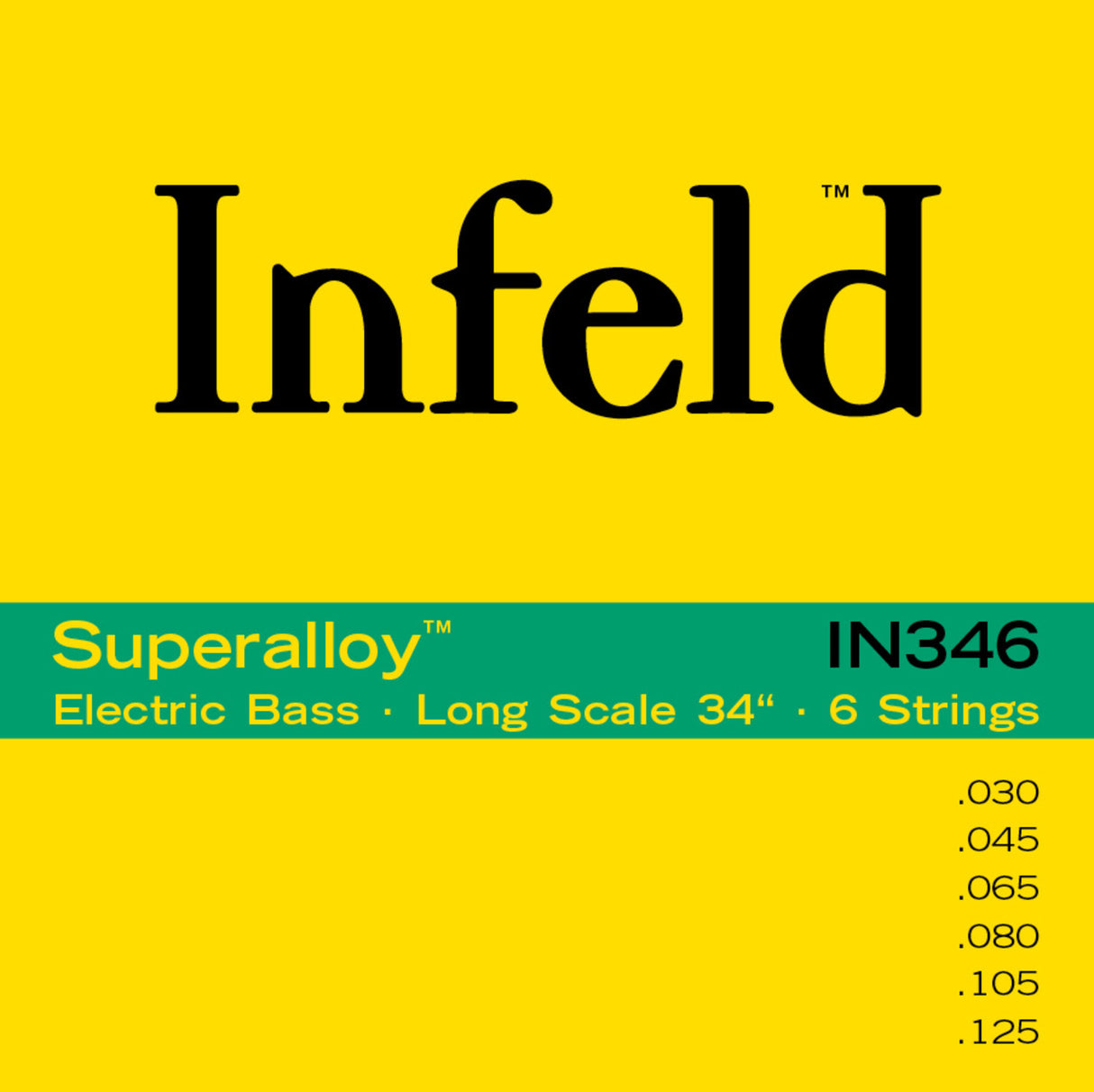 Thomastik-Infeld E-Bass Strings Superalloy. Round Wound Long Scale - Set 6 string long (IN346)