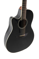 Ovation E-Acoustic Guitar Celebrity CS Standard Mid Cutaway - Black (CS24L-5G-G)