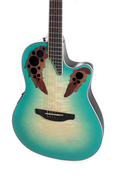 Ovation E-Acoustic Guitar Celebrity Elite Plus Mid Cutaway - Mintburst (CE44X-9B-G)