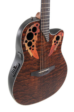 Ovation E-Acoustic Guitar Celebrity Elite Plus Mid Cutaway - Dark Tiger Eye (CE44P-TGE-G)