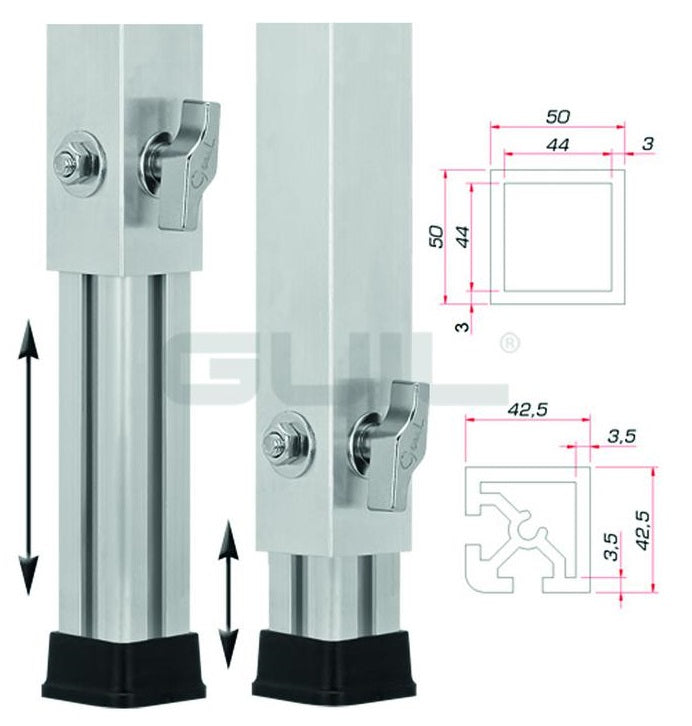GUIL PTA-440/90-160 Telescopic foot