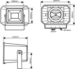 OMNITRONIC HS-60 PA Horn Speaker