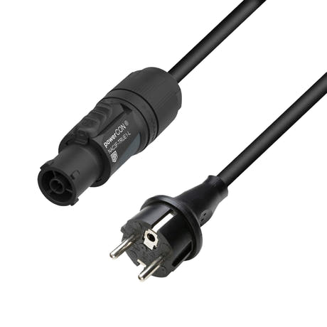 Adam Hall Cables 5 STAR TCON 0300 - Strømkabel | Neutrik TRUE1® x CEE 7/7 med Titanex®-ledning | 3 m