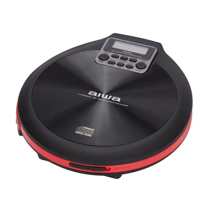 AIWA PCP-850 Bærbar CD-afspiller – MP3 & Anti-Shock, rød