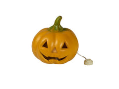 Halloween græskar med LED 12cm