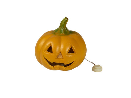 Halloween græskar med LED 12cm