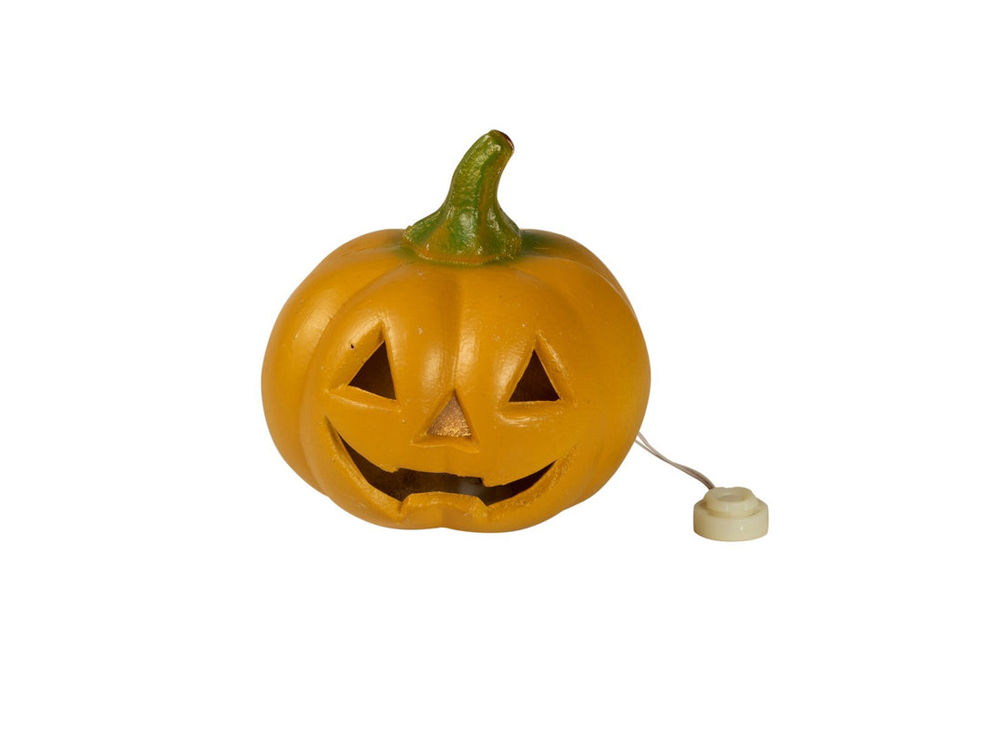 Halloween græskar med LED 12cm