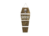 Halloween spøgelseskiste med kranie, animeret, 150 cm