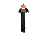 Halloween-figur græskarhoved, hængende, animeret, 115 cm
