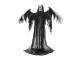 Halloween sort engel, animeret, 175 cm