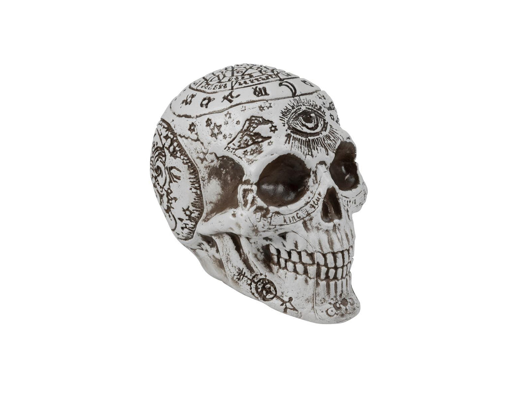 Halloween-kranie med mystiske tegn, 18 cm