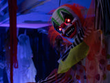Halloween-figur klovnen Curby, animeret, 155 cm
