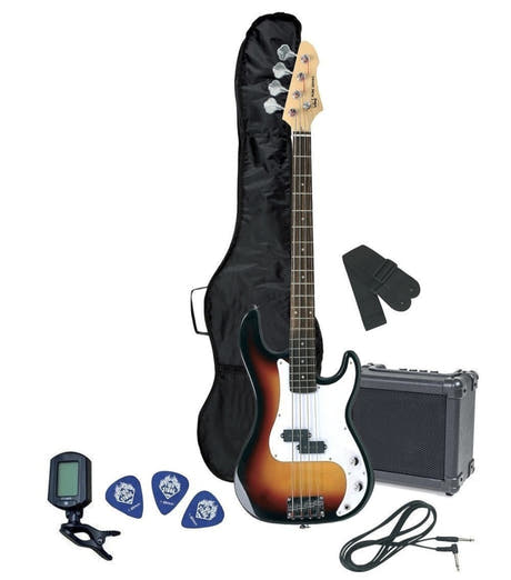 VGS RCB-100 Bass Pack, elbas med forstærker, 3-Tone Sunburst