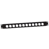 Adam Hall 872213 U-formet Rack Panel 1 Unit til 12 D-Type Chassis