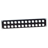 Adam Hall 872214 U-formet Rack Panel 2 Unit til 24 D-Type Chassis