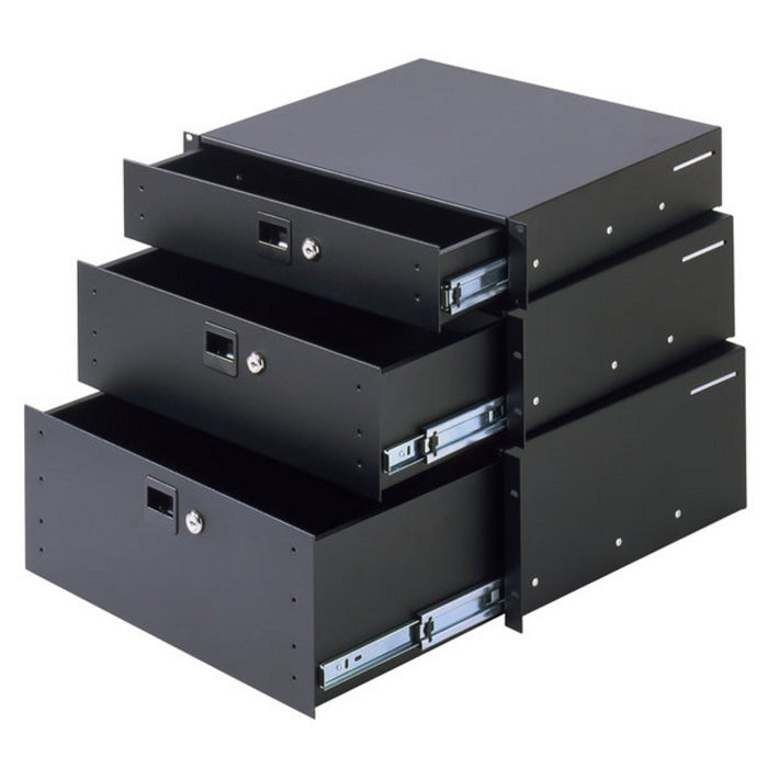 Adam Hall 87403 A Rack Skuffe 3 Unit Aluminium (3,4kg)
