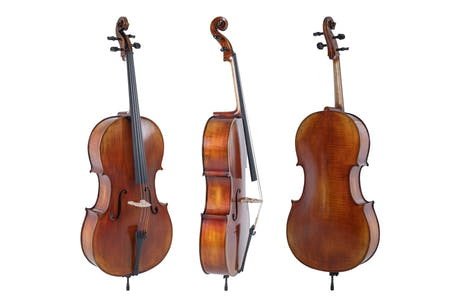 GEWA Cello Maestro 2 - 4/4 (Ready to play incl. bag, carbon bow and Larsen Aurora strings, transport-secured)