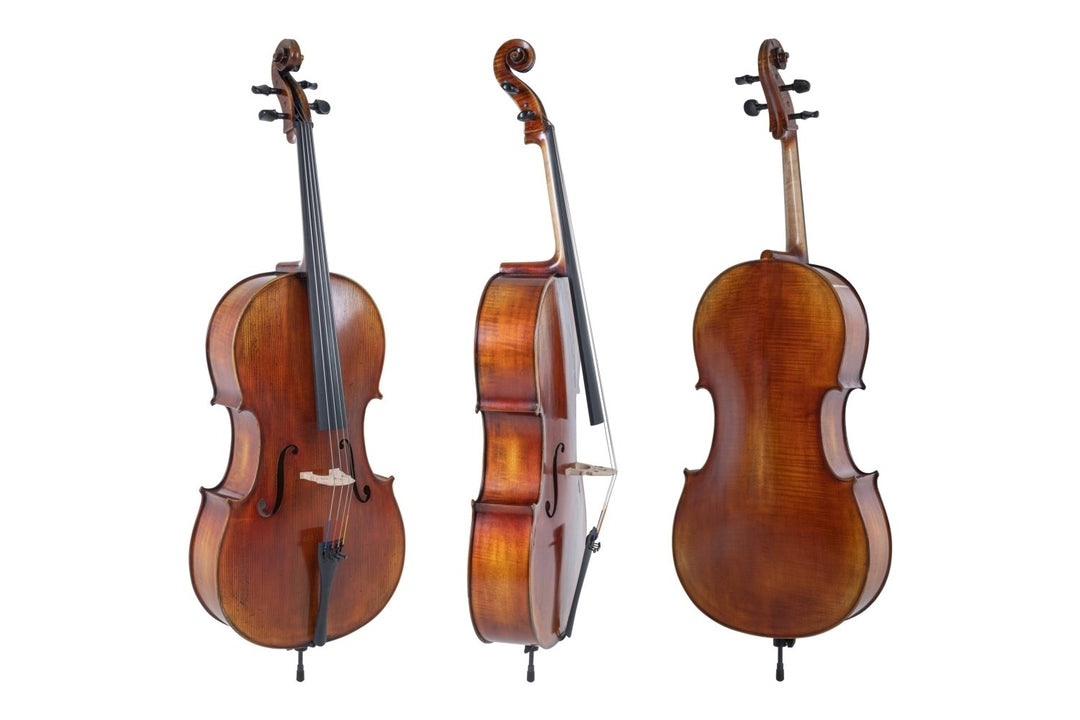GEWA Cello Maestro 2 - 4/4 (Set up with Wittner fine tuning tailpiece incl. bag, Massaranduba bow and Larsen Aurora strings)
