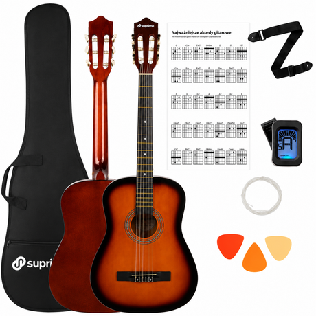 SUPRIMO CGS3 SB klassisk guitarpakke 4/4, sunburst